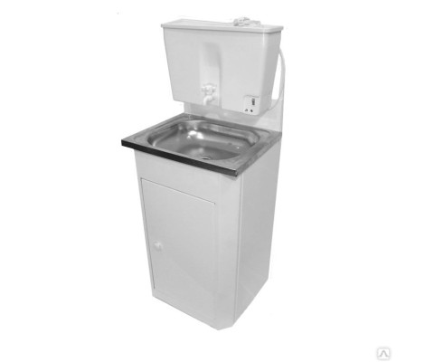 Умывальник с тумбой и нержавеющей раковиной Ресурс