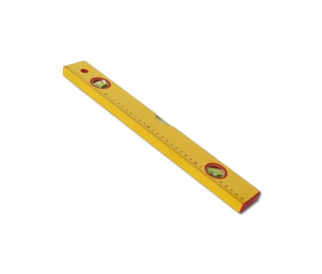 Уровень алюминиевый, желтый с линейкой 400 мм Santool