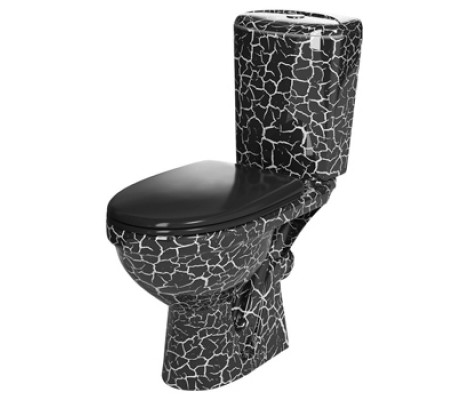 Унитаз-компакт ROSA ЧЕРНЫЙ КРАКЕЛЮР Унитаз-компакт ROSA ЧЕРНЫЙ КРАКЕЛЮР