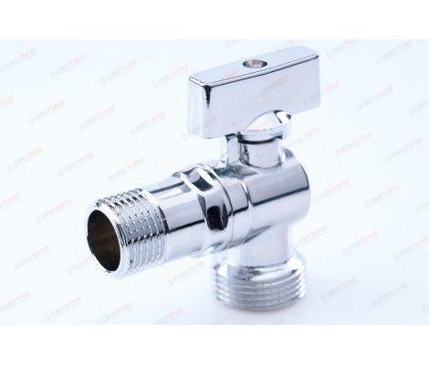 Кран угловой для подключения сантхехнтческих приборов 1/2 Кран угловой для подключения сантхехнтческих приборов 1/2