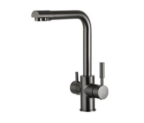 Смеситель для кухни F4352-9 оружейная сталь с подключения фильтра Frap