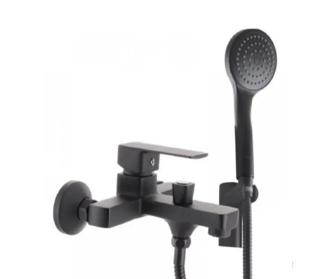 Смеситель для ванны Kubus 009 короткий &Oslash;40 Euro черный Mixxus Premium