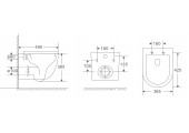 Унитаз подвесной MIXXUS PREMIUM ELLIPSE-0301-T3 система смыва TORNADO 3.0 (495x365x365mm)