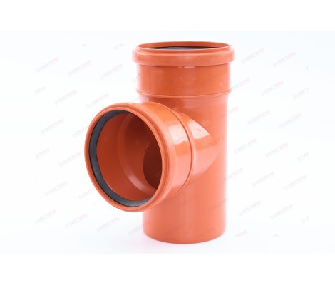 Тройник канализационный 110/110/90° рыжий Flextron