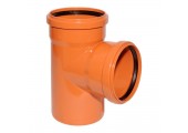 Тройник канализационный 110/110/90° рыжий Flextron