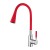 Смеситель для кухни LR4199-1 c силиконовым изливом красный+хром Zerix