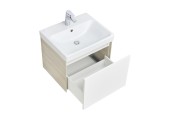 Тумба подвесная 55, Асти, Белый/ясень шимо под умывальник Адриана 55 Aquaton