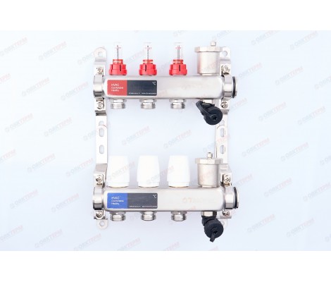 Коллектор с расходомерами без кранов TMOPRO НЕРЖ 1