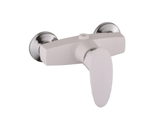 Смеситель д/душ.кабины PLAMIX CEZAR-003 SET White (с шлангом, лейкой и кронштейном)