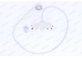 Смеситель д/душ.кабины PLAMIX CEZAR-003 SET White (с шлангом, лейкой и кронштейном)