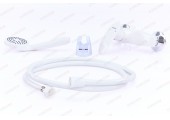 Смеситель д/душ.кабины PLAMIX CEZAR-003 SET White (с шлангом, лейкой и кронштейном)