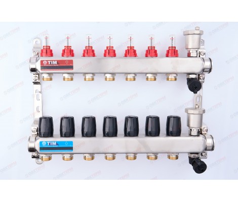Коллектор с расходомерами без кранов нерж 1 Коллектор с расходомерами без кранов нерж 1