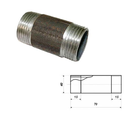 Ниппель д.40 1 1/2