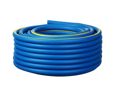 Шланг поливочный резиновый ТЭП AQUA FORSE с покрытием Soft touch синий  3/4