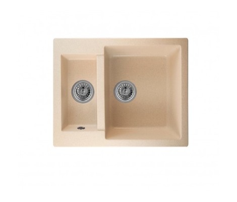 Мойка керамогранитная Hiekka Beige 28 прямоугольная двойная бежевая Granmill Мойка керамогранитная Hiekka Beige 28 прямоугольная двойная бежевая Granmill