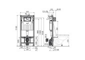 Инсталляция для унитаза AM101/1120+M91+М578 с черной матовой прямоугольной кнопкой Alcaplast