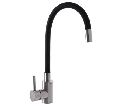Смеситель для кухни SUS-011 нержавеющая сталь, черный хром Reflector CHAMPION