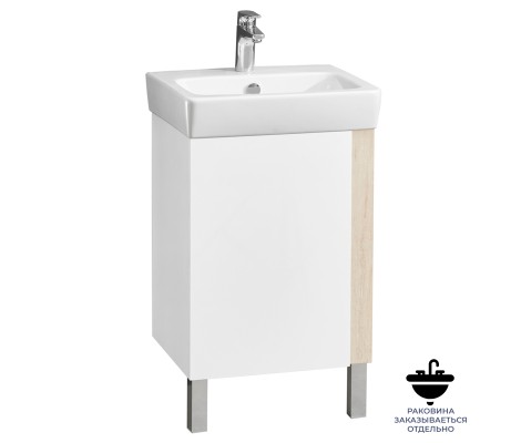Тумба напольная 50, Кантри 50 Белый/Дуб Верона под умывальник Нео 50 Aquaton 