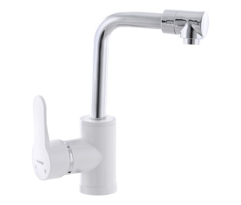 Смеситель для кухни Mario-001 белый без подводки Plamix 