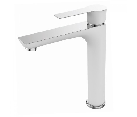 Смеситель для умывальника Eva 001 High белый &Oslash;40 Mixxus Premium