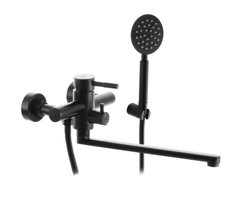 Смеситель для ванны SUS 006 &Oslash;40 длинный из нержавеющей стали SUS304 черный Euro Mixxus