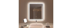 Зеркало 700x800 Vienna с LED подсветкой,подогревом,литым коробом и сенсорным выкл. Кайман Glassiko