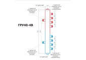 Разделитель гидравлический Dial Steel GR  40 / ГРУ 40 - 4В с двумя кронштейнами Rispa