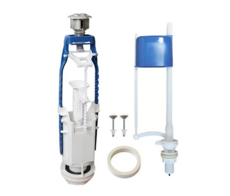 Смывная арматура для унитаза АБ 77.57.14.3 2-х режимная кнопка нижняя подача Псков