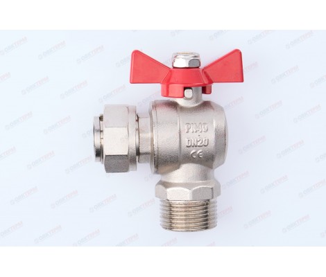 Кран шаровой с накидной гайкой 3/4