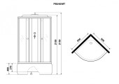 Душевая кабина Promo P80/40/MT высокий поддон 800х800х2150 Niagara
