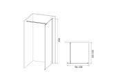 Душевая перегородка AB29100B4 Erlit