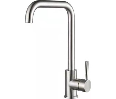 Смеситель для кухни Lux-011-G нержавеющая сталь Zerix