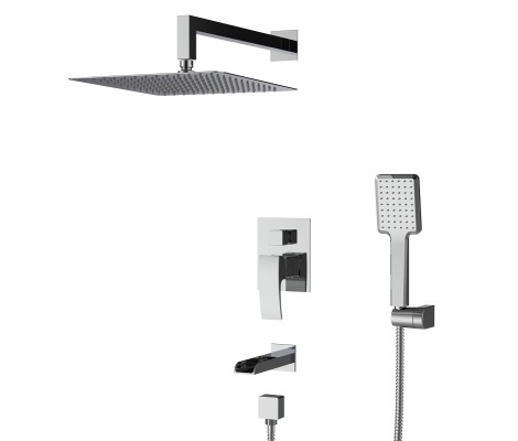 Душевая система KB-68007-01 встраиваемая водопад хром Koer
