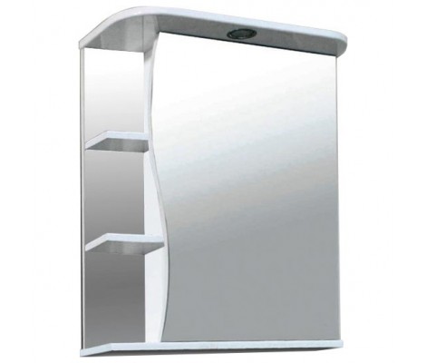 Шкаф-Зеркало Волна 70/с белый, со светильником Flamenco Шкаф-Зеркало Волна 70/с белый, со светильником Flamenco