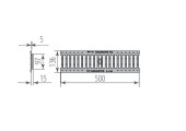 Решетка РЧЩ Norma DN100 чугунная щелевая 500x136x15 мм