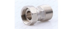 Полусгон с накидной гайкой и наружной резьбой никелированный 3/4*1/2 Tim