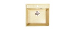 Мойка керамогранитная 38 прямоугольная 560*490*195 мм бежевая + блестки Granmill