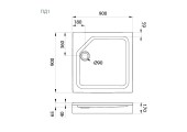 Поддон акриловый ПД1 90*90*17 низкий квадрат Тритон