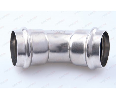 Угол пресс 45° х 35 из нержавеющей стали двухраструбный TIM 