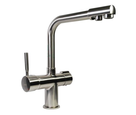 Смеситель для кухни Hans 021 нержавеющая сталь Mixxus Premium