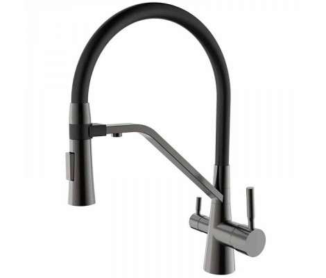 Смеситель д/кухни MIXXUS PREMIUM MAGNET 021 GRAPHITE REFL.BLACK &Oslash;35 (8 шт/ящ)