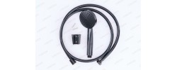 Шланг, лейка, кронштейн черный Shower Set-02B Zerix