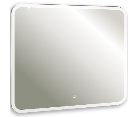 Зеркало с подсветкой Stiv - Lite 70х69 открытая подсветка, сенсорный выключатель, холодный свет Silver Mirrors 