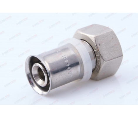 Соединитель пресс с накидной гайкой 16*1/2