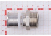 Соединитель пресс с переходом на наружную резьбу 26* 1 Соединитель пресс с переходом на наружную резьбу 26* 1