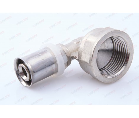 Угольник пресс с переходом на внутреннюю резьбу 16*3/4