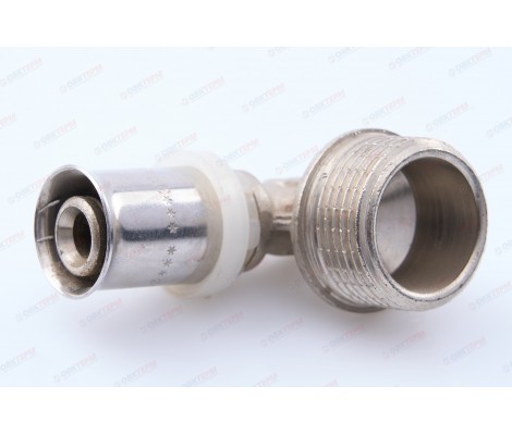 Угольник пресс с переходом на наружную резьбу 16*3/4