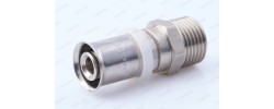 Соединитель пресс с переходом на наружную резьбу 16*1/2