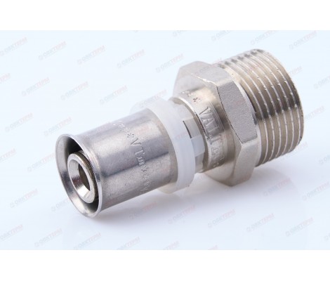 Соединитель пресс с переходом на наружную резьбу 16*3/4 Соединитель пресс с переходом на наружную резьбу 16*3/4