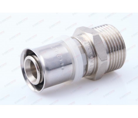 Соединитель пресс с переходом на наружную резьбу 20*3/4 Соединитель пресс с переходом на наружную резьбу 20*3/4